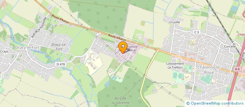 localisation de l'entreprise LES CHARPENTIERS CHALONNAIS à DRACY-LE-FORT