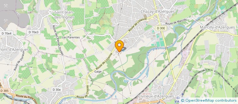 localisation de l'entreprise LES CHARPENTIERS D AUJOURD HUI à CHAZAY-D'AZERGUES