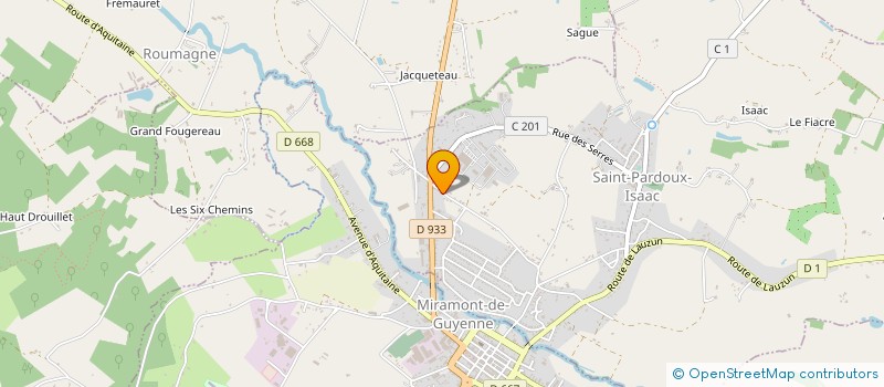 localisation de l'entreprise LES CHARPENTIERS DE GUYENNE  SAINT-PARDOUX-ISAAC