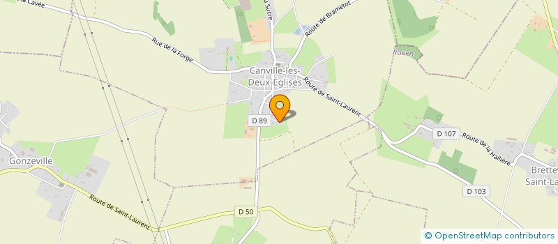 localisation de l'entreprise LES CHARPENTIERS DE LA COTE D ALBATRE à CANVILLE-LES-DEUX-EGLISES