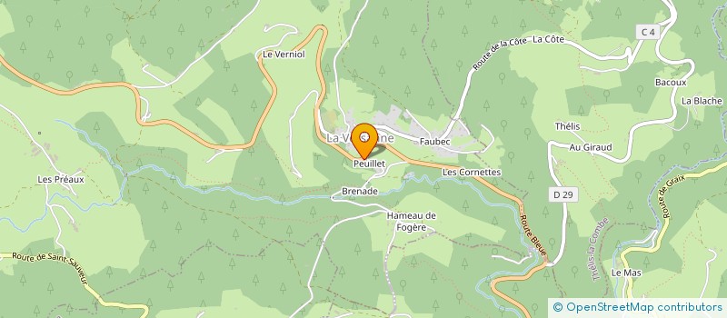 localisation de l'entreprise LES CHARPENTIERS DU GRAND BOIS à LA VERSANNE