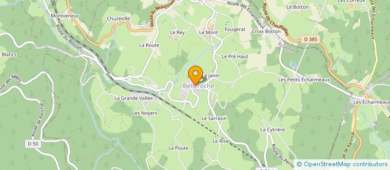 localisation de l'entreprise LES CHARPENTIERS DU HAUT BEAUJOLAIS à BELMONT-DE-LA-LOIRE