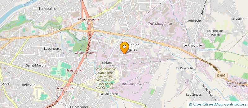 localisation de l'entreprise LES CHARPENTIERS DU PASTEL à ALBI