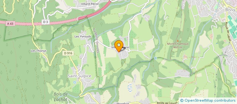 localisation de l'entreprise LES CHARPENTIERS DU SIGNAL à LA MOTTE-SERVOLEX