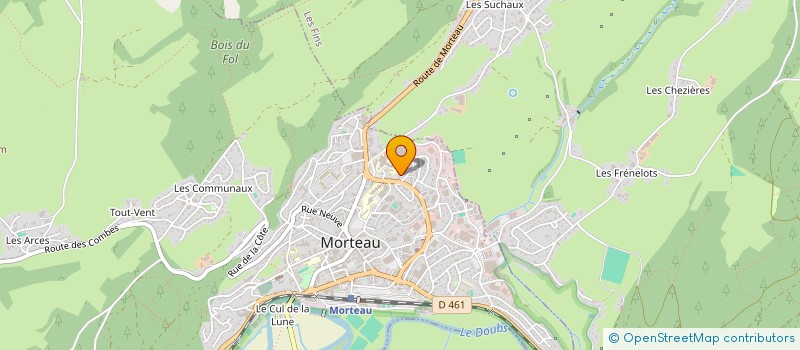 localisation de l'entreprise LES CHARRIERES DE MORTEAU  MORTEAU