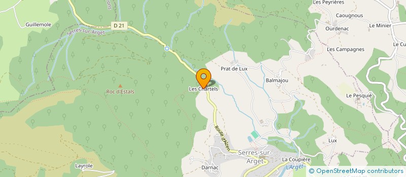 localisation de l'entreprise LES CHARTELS à SERRES-SUR-ARGET