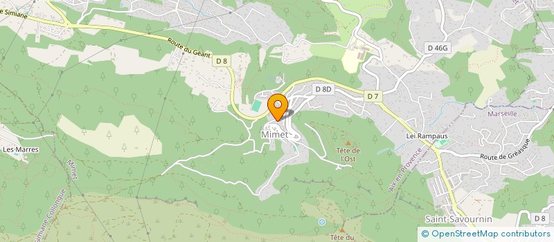 localisation de l'entreprise LES CHASSERESSES DU SUD  MIMET