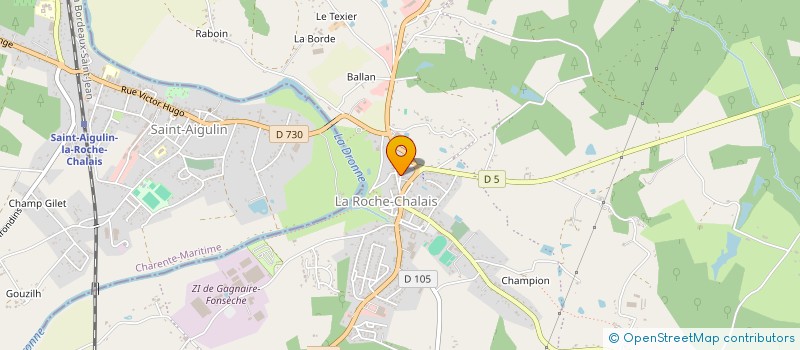 localisation de l'entreprise LES CHASSES DE GAPIROU  LA ROCHE CHALAIS