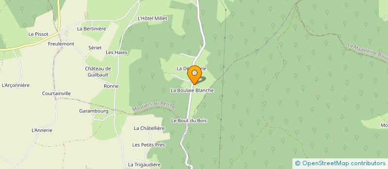 localisation de l'entreprise LES CHASSES DE SAUSSAY à MOUTIERS-AU-PERCHE