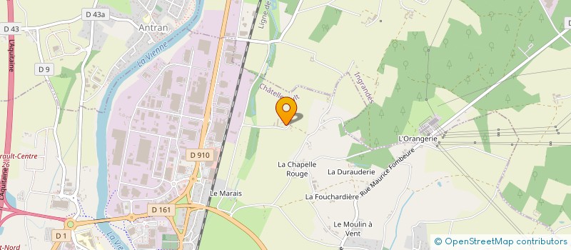 localisation de l'entreprise LES CHASSEURS D'ANTOIGNE à CHATELLERAULT
