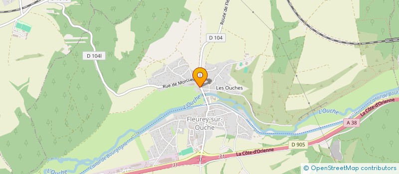 localisation de l'entreprise LES CHASSEURS DE LA ROCHE D'ANSE  FLEUREY-SUR-OUCHE