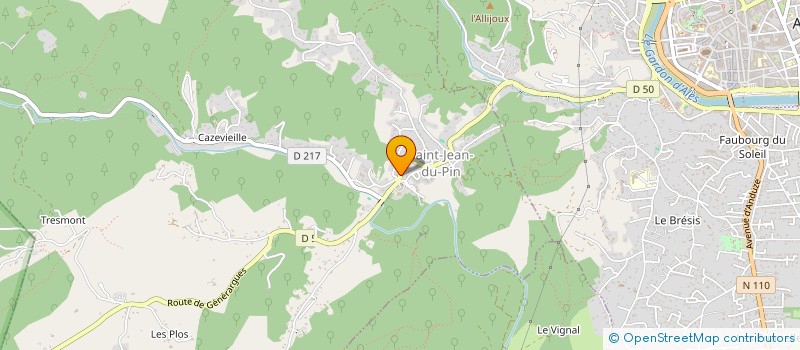 localisation de l'entreprise LES CHASSEURS DU MASSIF DE MONCALM  SAINT-JEAN-DU-PIN