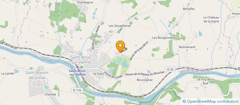localisation de l'entreprise LES CHATAIGNIERS à SAINT-BRICE-SUR-VIENNE