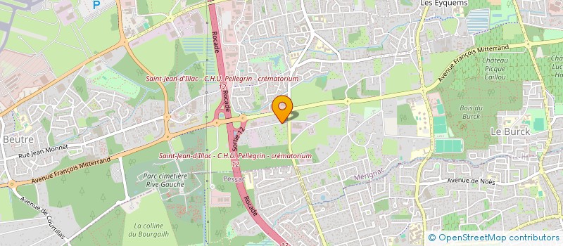 localisation de l'entreprise LES CHATAIGNIERS  MERIGNAC