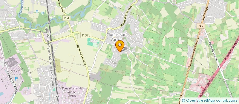 localisation de l'entreprise LES CHATAIGNIERS  CLONAS-SUR-VAREZE