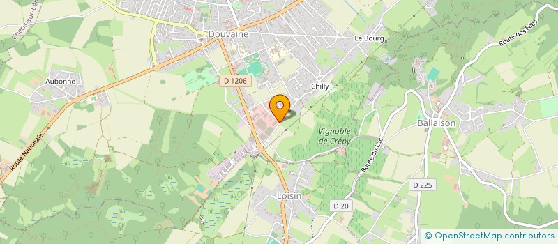 localisation de l'entreprise LES CHATAIGNIERS  DOUVAINE