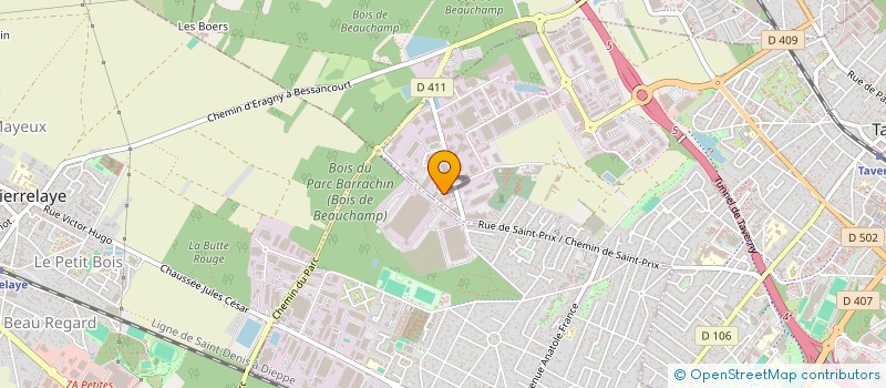 localisation de l'entreprise LES CHATAIGNIERS  TAVERNY