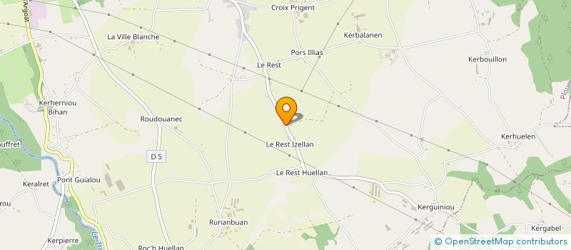 localisation de l'entreprise LES CHATAIGNIERS DE LOCMARIA  PLOUMAGOAR