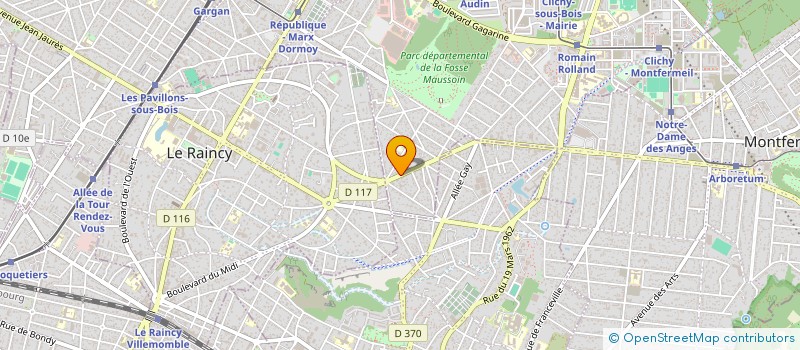 localisation de l'entreprise LES CHATEAUX D'EAU DE FRANCE à CLICHY-SOUS-BOIS