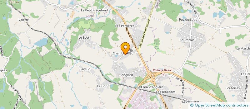 localisation de l'entreprise LES CHATELIERS à COUZEIX
