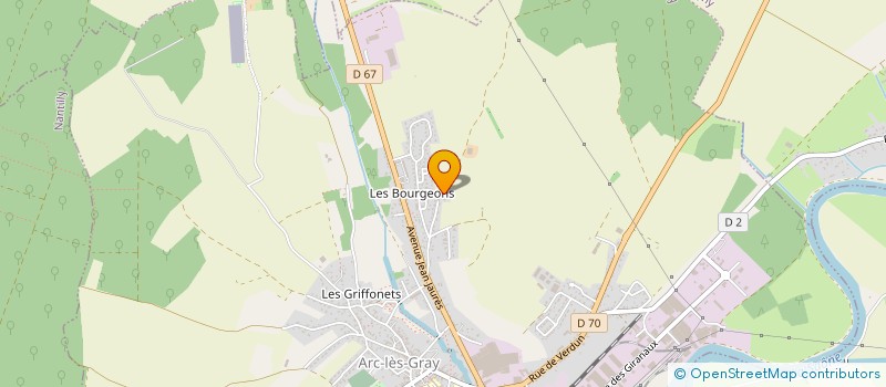 localisation de l'entreprise LES CHATONS  ARC-LES-GRAY