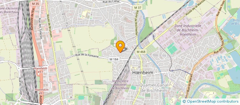 localisation de l'entreprise LES CHATONS  HNHEIM