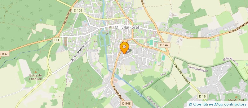 localisation de l'entreprise LES CHATS à MILLY-LA-FORET