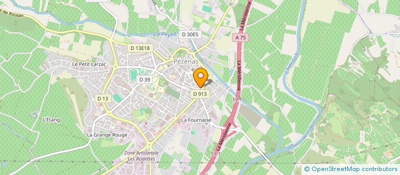 localisation de l'entreprise LES CHATS DE LA BUTTE  PEZENAS