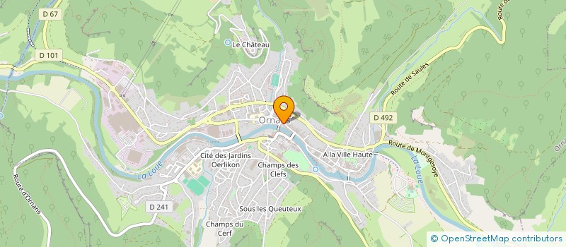 localisation de l'entreprise LES CHATS DU PAYS D ORNANS  ORNANS