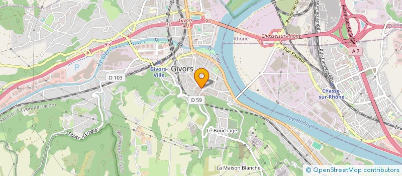 localisation de l'entreprise LES CHATS LIBRES DE GIVORS  GIVORS