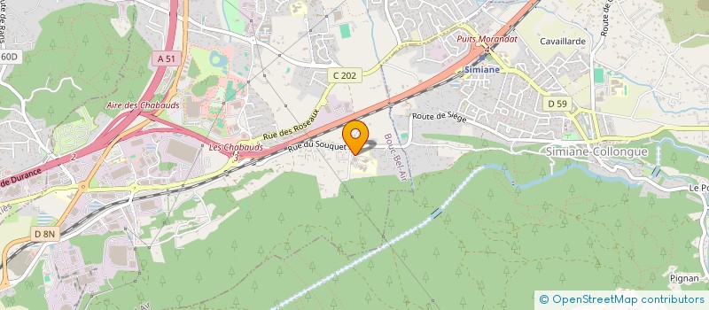 localisation de l'entreprise LES CHATS LIBRES DES PRUNIERS SAUVAGES à BOUC-BEL-AIR