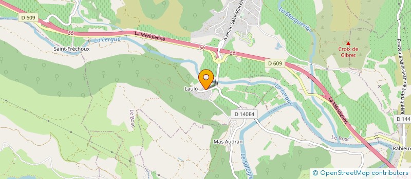 localisation de l'entreprise LES CHATS LIBRES - LE BOSC  LE BOSC