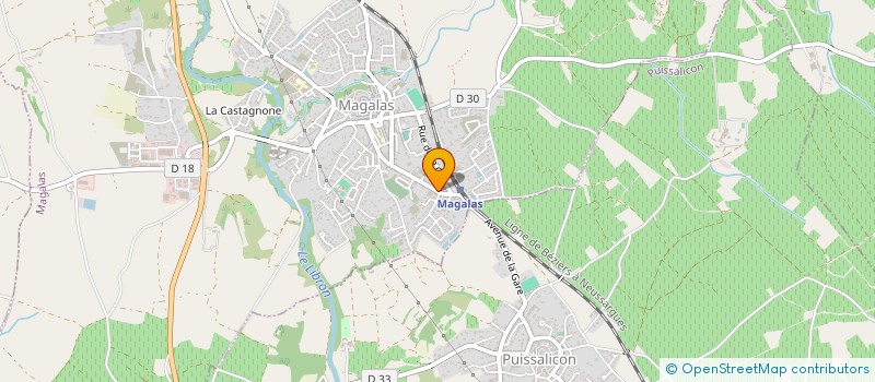 localisation de l'entreprise LES CHATS LIBRES MAGALAS  MAGALAS