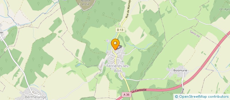 localisation de l'entreprise LES CHATS NOIRS  FERRIERES-LES-BOIS