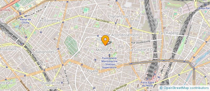 localisation de l'entreprise LES CHATS NOIRS DE MONTMARTRE  PARIS