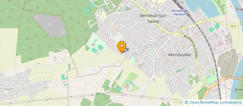 localisation de l'entreprise LES CHATS PERCHES  VERNEUIL-SUR-SEINE