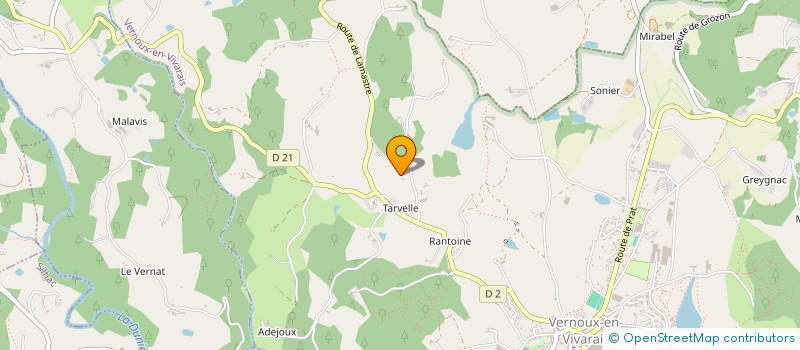 localisation de l'entreprise LES CHATS-TEIGNEUX  VERNOUX-EN-VIVARAIS