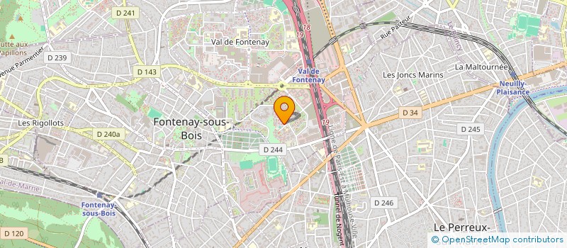 localisation de l'entreprise LES CHAUFFEURS DE FRANCE à FONTENAY-SOUS-BOIS