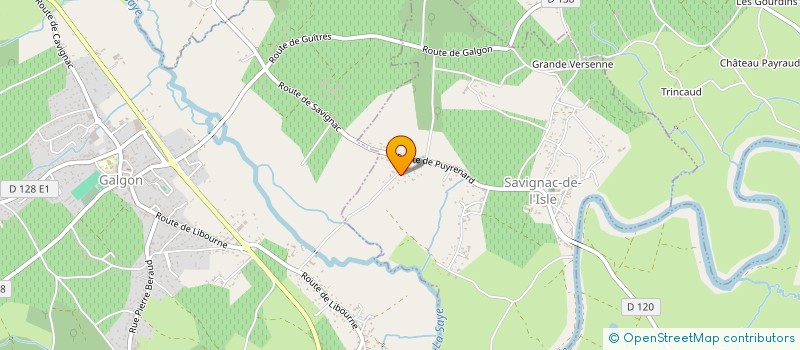 localisation de l'entreprise LES CHAUMES  SAVIGNAC DE L'ISLE