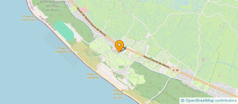 localisation de l'entreprise LES CHAUMES  SAINT-JEAN-DE-MONTS