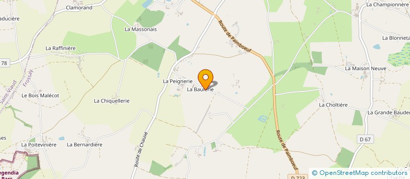 localisation de l'entreprise LES CHAUMES  CHAUMES-EN-RETZ