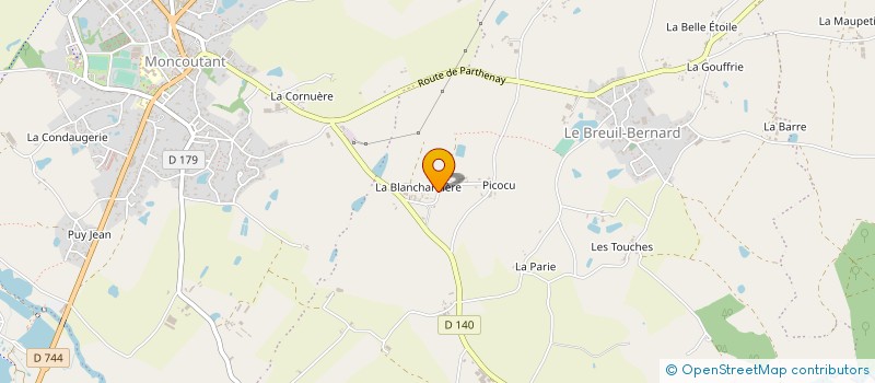 localisation de l'entreprise LES CHAUMES  MONCOUTANT-SUR-SEVRE