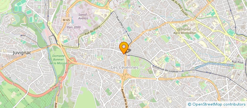 localisation de l'entreprise LES CHAUMIERES DU MIDI à MONTPELLIER