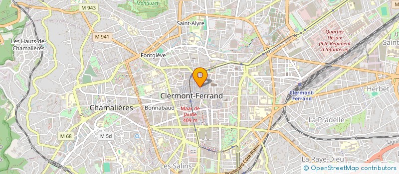 localisation de l'entreprise LES CHAUSSETIERS  CLERMONT-FERRAND