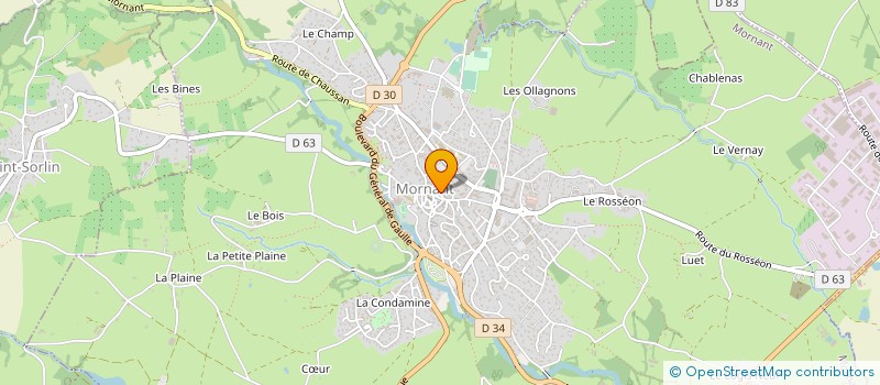 localisation de l'entreprise LES CHAUSSURES DE CARO à MORNANT