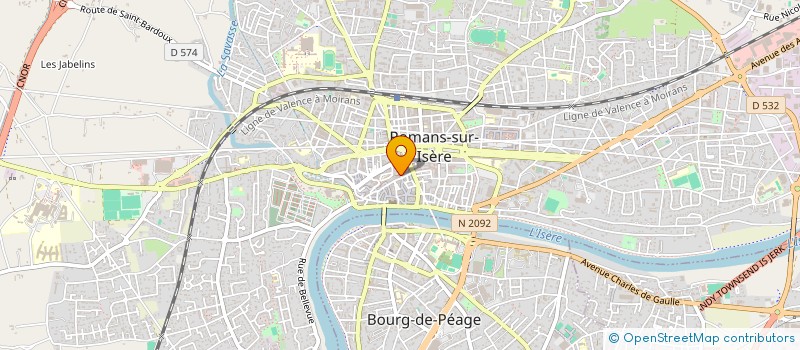 localisation de l'entreprise LES CHAUSSURES DE COLETTE à ROMANS-SUR-ISERE