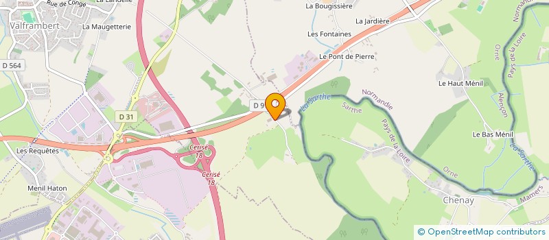 localisation de l'entreprise LES CHAUVIERES à ECOUVES