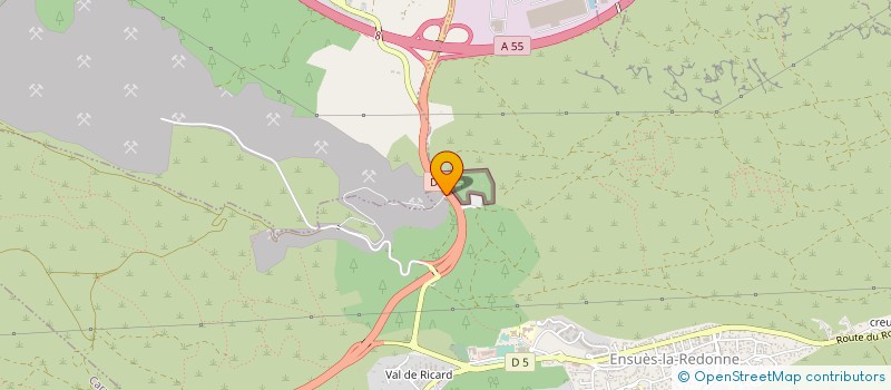 localisation de l'entreprise LES CHAUX DE LA TOUR  ENSUES-LA-REDONNE