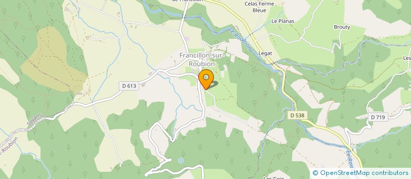 localisation de l'entreprise LES CHEMINEAUX ET CHEMINAUDES  FRANCILLON-SUR-ROUBION