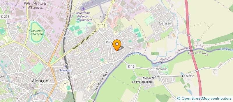 localisation de l'entreprise LES CHEMINEES DE L'ORNE à ALENCON
